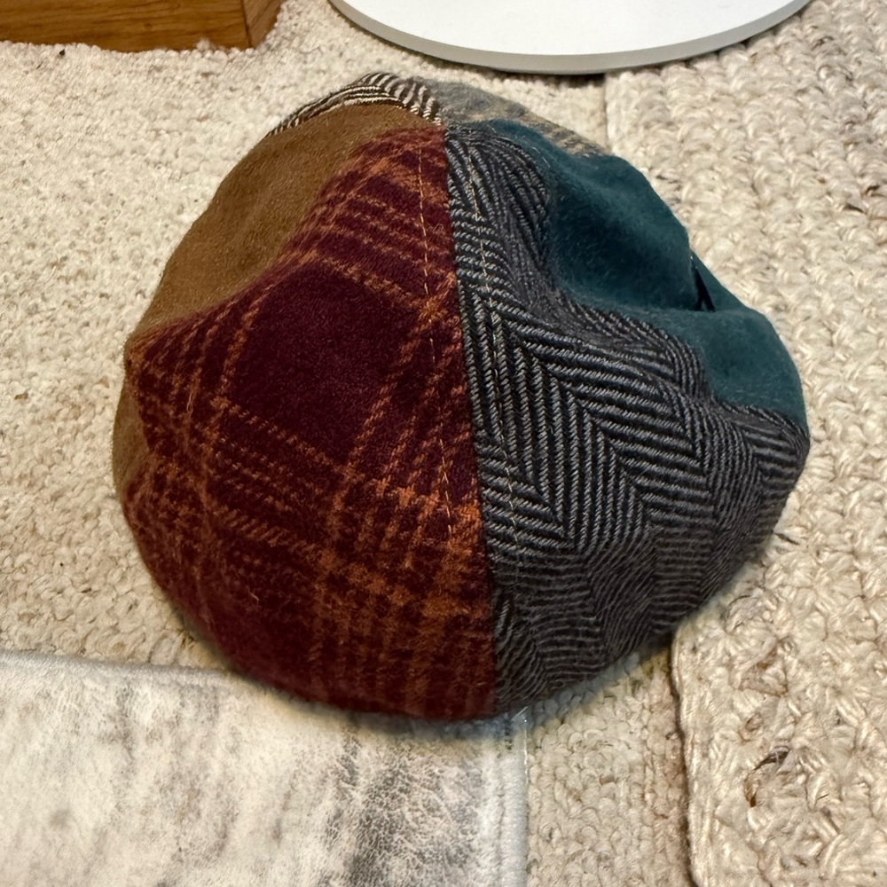 Men's Patchwork Flat Cap in Multicolor